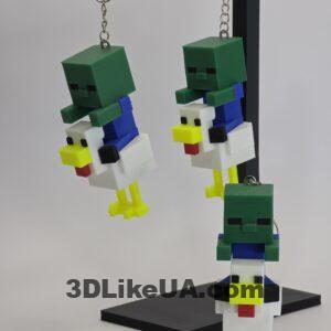 Брелок Chiken Jockey 3D