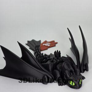 Беззубик Flexi Dragon (чорний)