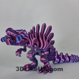 Flexi Spinosaurus 24cm silk (фіолетово-срібно-блакитний)